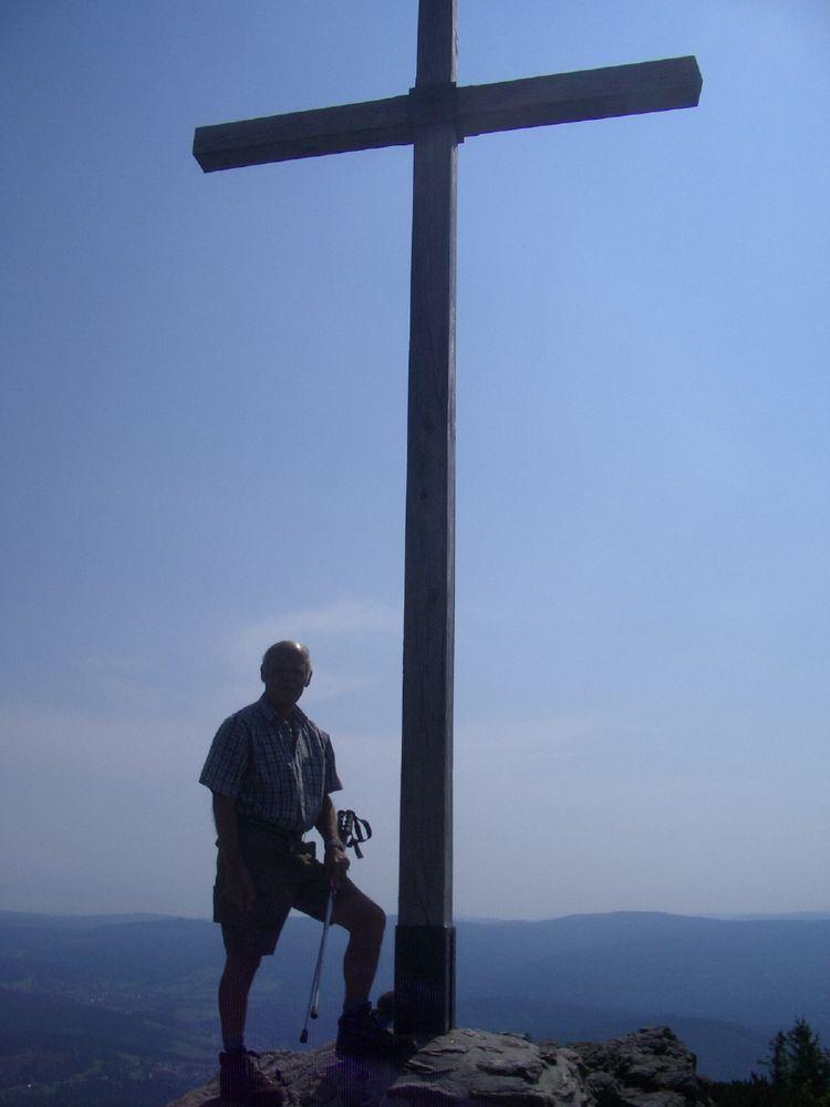 Papi auf dem Arbergipfel